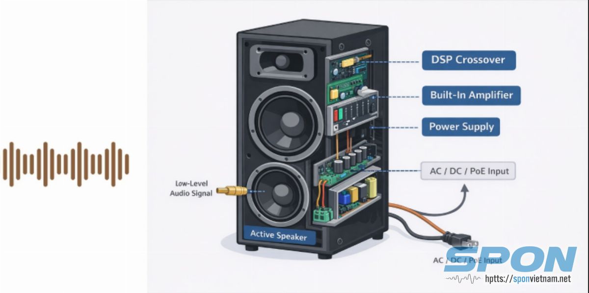 Loa chủ động Active Speaker hoạt động như thế nào?