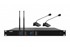 Bộ 02 Micro cổ ngỗng không dây để bàn SPON LCS-2340L